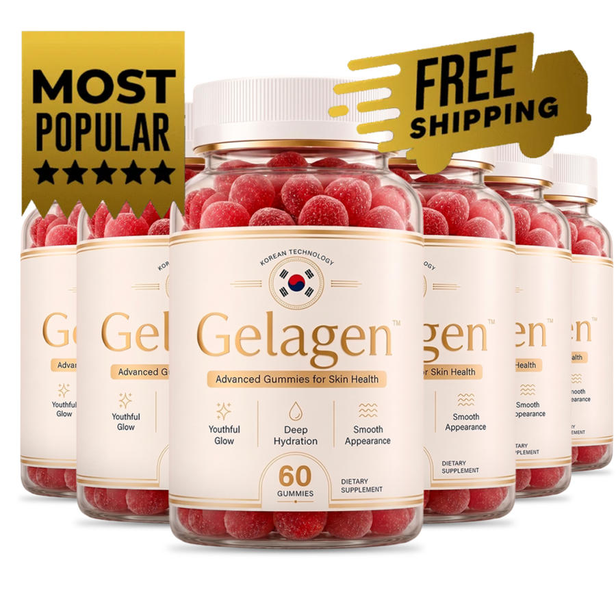 Gelagen skin health gummy bottles